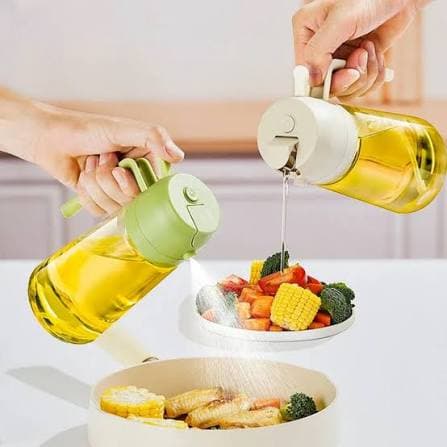 2-in-1 Glass Oil Dispenser and Spray Bottle